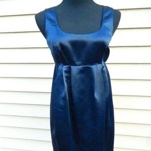 Michael Kors Midnight Blue Satin Umpire Sleeveless Dress Size 4